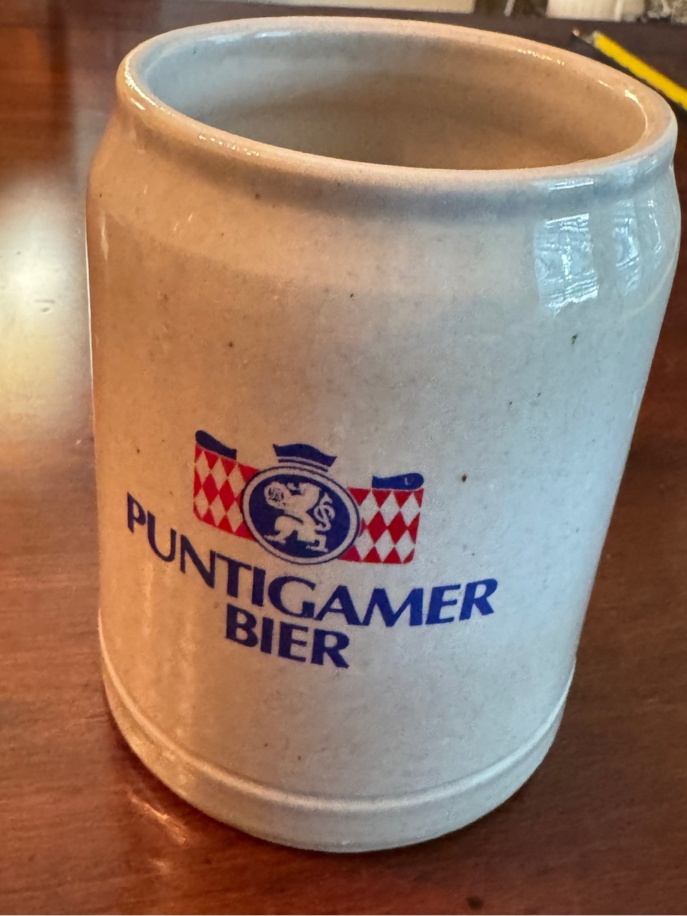 Vintage Puntigamer Bier Stoneware Beer Mug Stein KUF Austria Rustic Barware - Picture 1 of 6